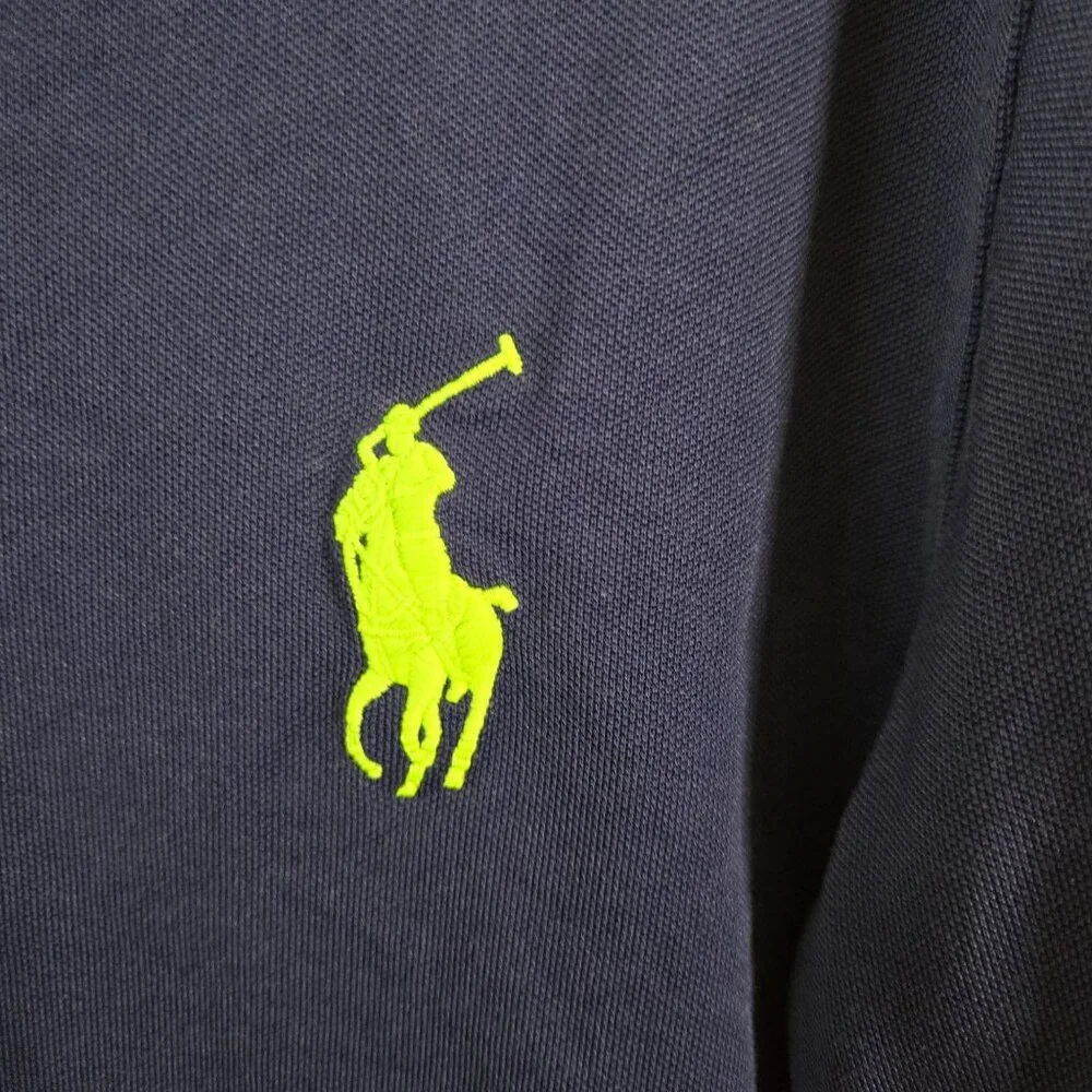Polo Ralph Lauren Golf Long Sleeve Navy Large Polo Pony Golf Jersey Size M